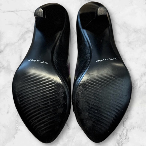 💟💎Vianni Vintage Black Leather High Heels - Picture 5 of 15